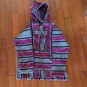Women's Pink and Gray Hooded Jacket
